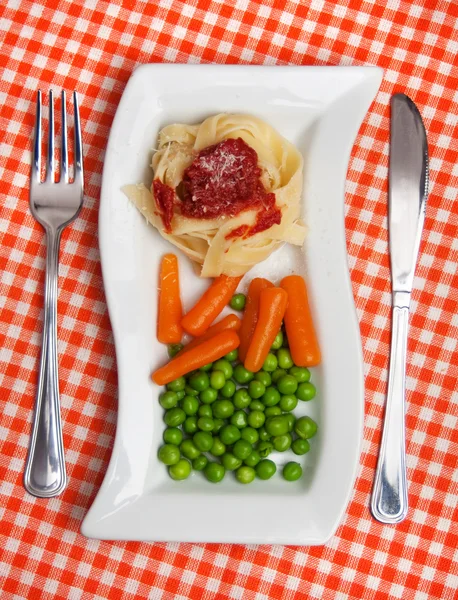 Vegetarische pasta — Stockfoto