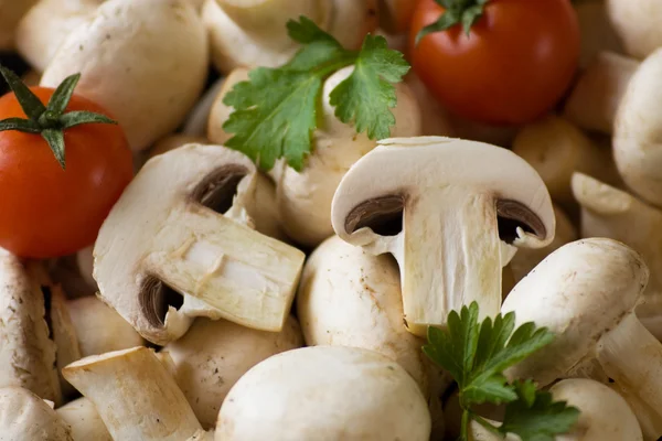 Champignon or button mushroom — Stock Photo, Image