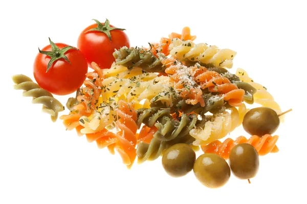 Italienische dreifarbige Pasta — Stockfoto