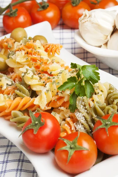 Italian three color pasta — Stock Photo, Image