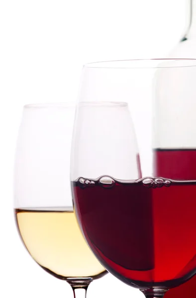 Vin rouge et blanc — Photo