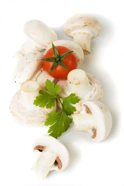 Button mushroom isolated on white — Stock Photo, Image
