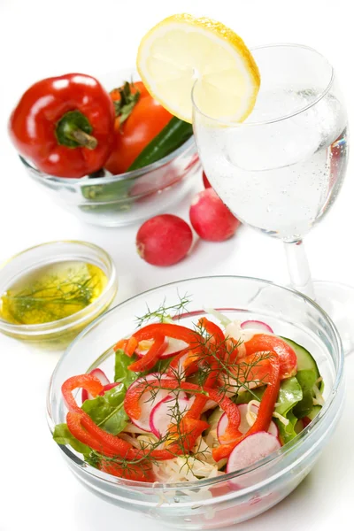 Fresh spring vegetable salad — Stock Photo, Image
