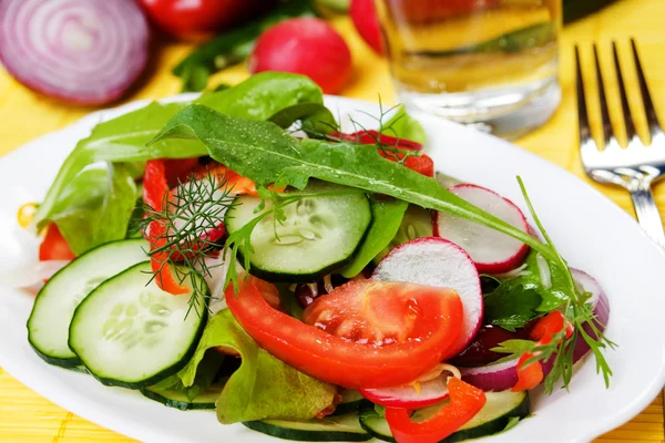 Fresh spring vegetable salad — Stock Photo, Image