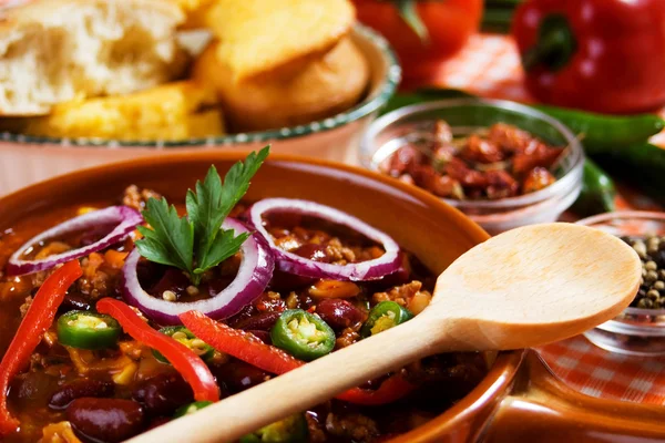 Mexikansk chili con carne — Stockfoto