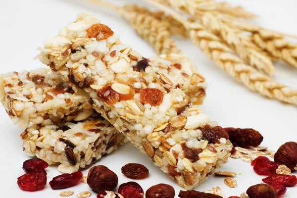 Portein bars with dried fruit — Stock Photo, Image