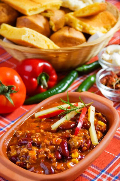 Mexikanische Chilibohnen — Stockfoto