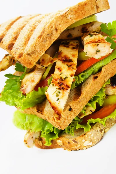 Grillezett csirke szendvics — Stock Fotó