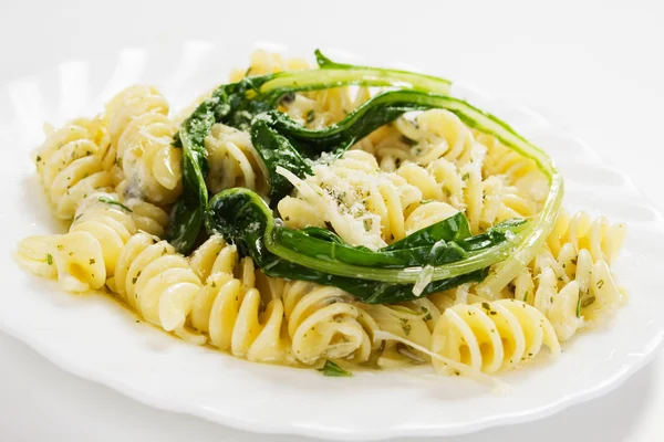 Italian pasta with chard or silverbeet — Stock Photo, Image