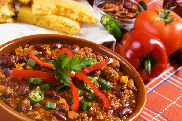 Мексиканські chili квасоля — стокове фото