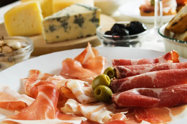 Prosciutto, italian cured ham — Stock Photo, Image
