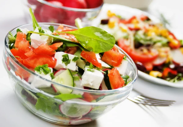 Delicious cheese salad — Stock Photo, Image