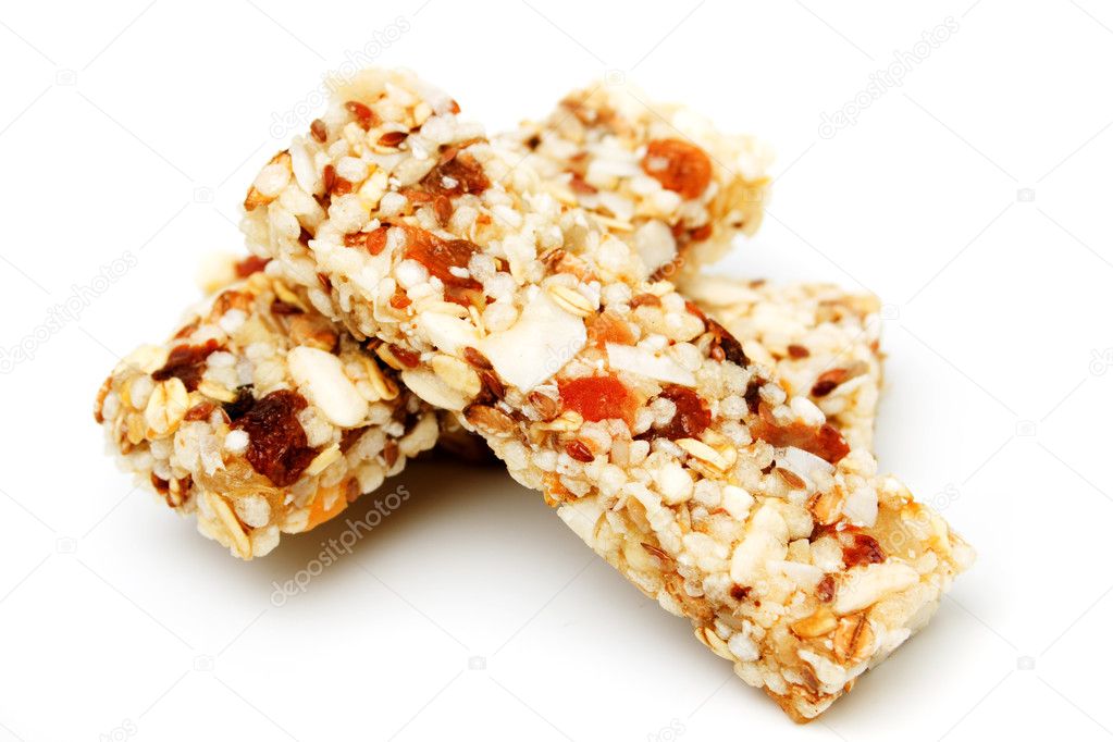 Protein bar isolated on white