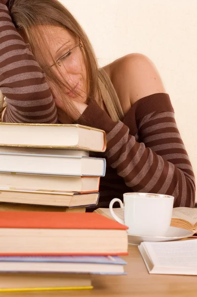 Tired student — Stock Photo, Image