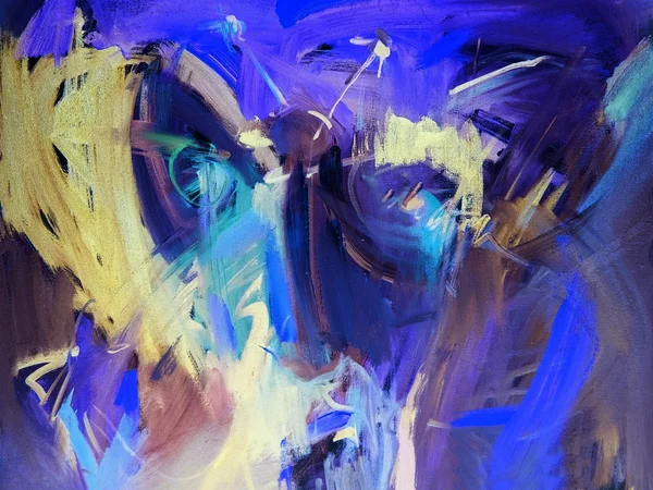Blauwe abstracte schilderijen Stockafbeelding
