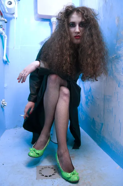 Туалетная женщина — стоковое фото