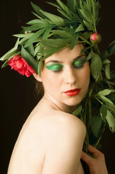 Baneru Krása ženy — Stock fotografie