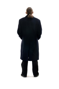 Businessman in coat clipart