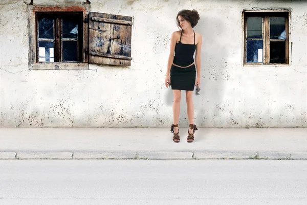 Mädchen auf der Straße — Stockfoto