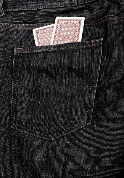 Playing cards in pocket — Stock Photo, Image