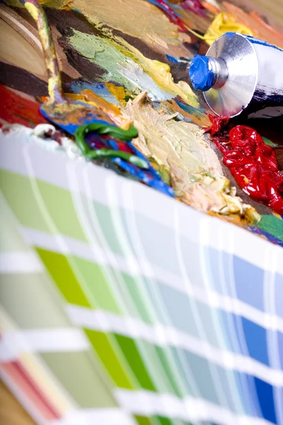 Målning palett — Stockfoto