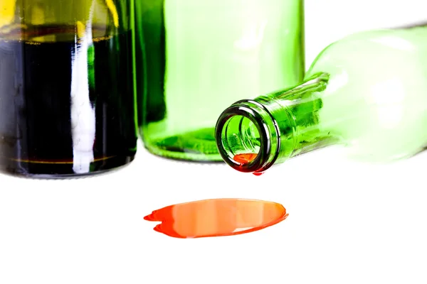 Una bottiglia di vino rosso — Foto Stock