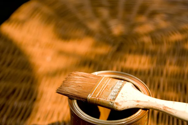 Wood protecting paint — Stock Photo, Image