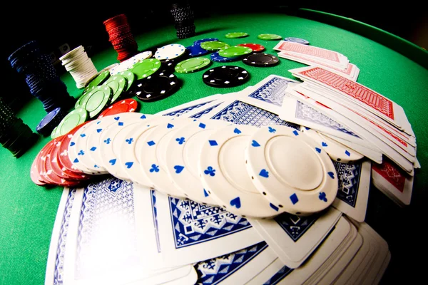 Poker redskap fisheye titta — Stockfoto