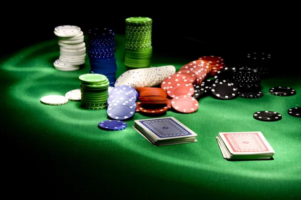 Poker dişli hafif bir izlenim Stok Fotoğraf