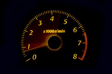 Tachometer gauges clipart