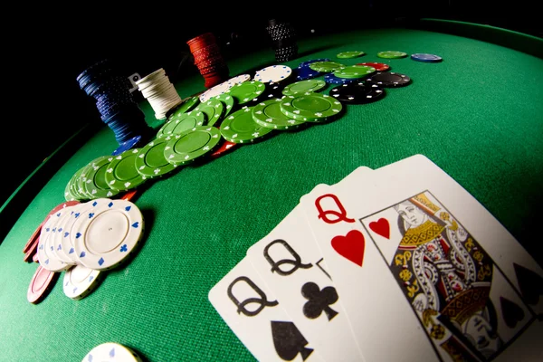 Attrezzatura da poker fisheye look — Foto Stock