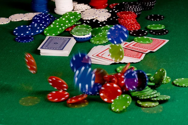 Vybavení Poker - motion — Stock fotografie