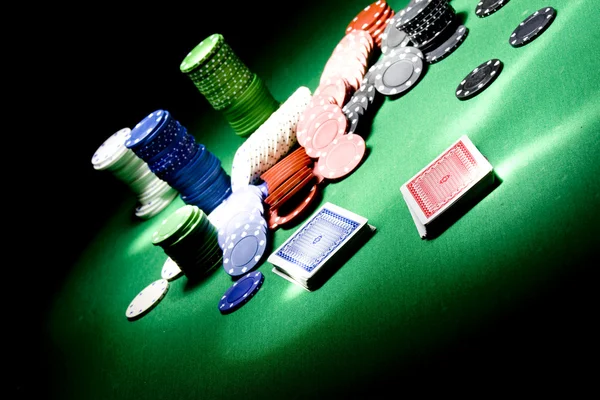 Poker redskap ljus intryck — Stockfoto
