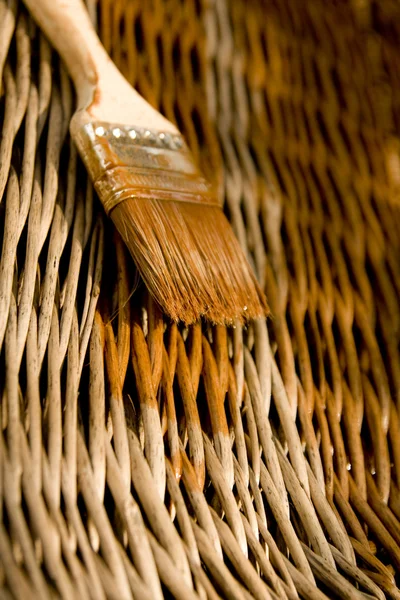 Pintura protectora madera — Foto de Stock