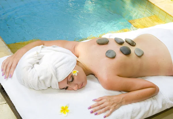 The young beautiful woman to Spa — Stock Photo, Image