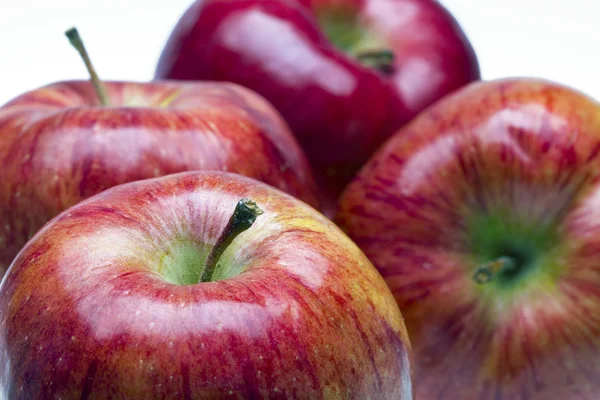 Juicy apples lay on white background — Stock Photo, Image