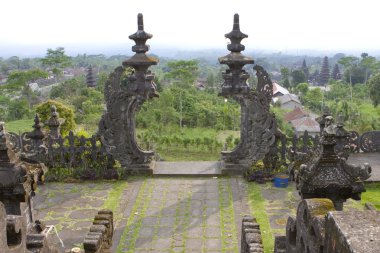 Kind from top circles of temple Besakih. clipart