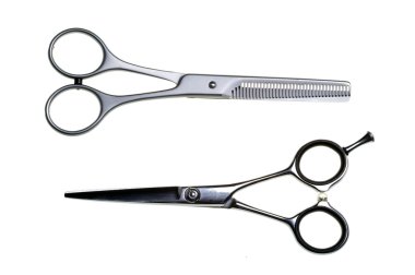 Special scissors for work of hairdresser clipart