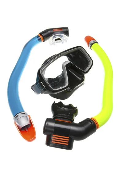Rör för dykning (snorkel) och mask — Stockfoto