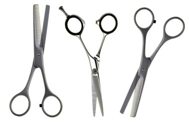 Special scissors for work of hairdresser clipart