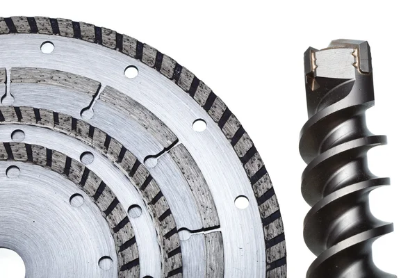 Circular Saw blades and drill of the big diameter — Stock Photo, Image