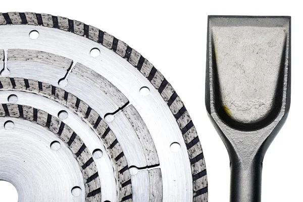 Circular Saw blades and nozzle for the puncher — Stock Photo, Image