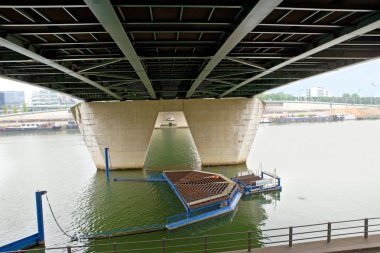 Paris. Köprünün altında.