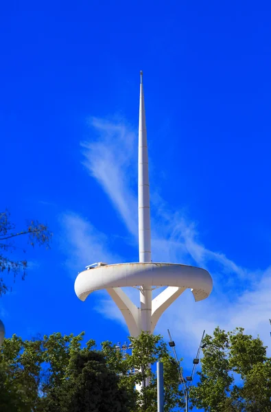 Барселона - Олимпийский парк Телекоммуникационная башня в виде человека, whi — стоковое фото