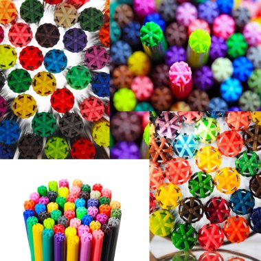 Color felt-tip pens clipart