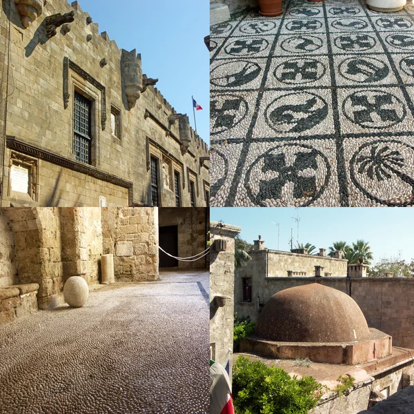 Grèce, Rhodes, Vieille ville et célèbre galets de mosaïque grecque — Photo