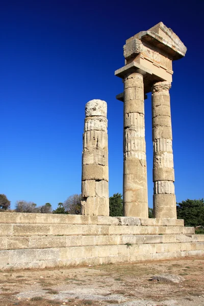 Griechenland, Rhodos, Akropolis, Tempelruinen — Stockfoto