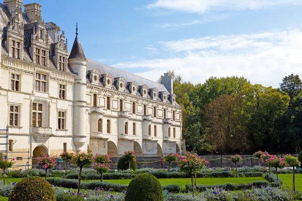 Chateau de chenonceau.castle van een vallei van de rivier de loire. Frankrijk. — Stockfoto
