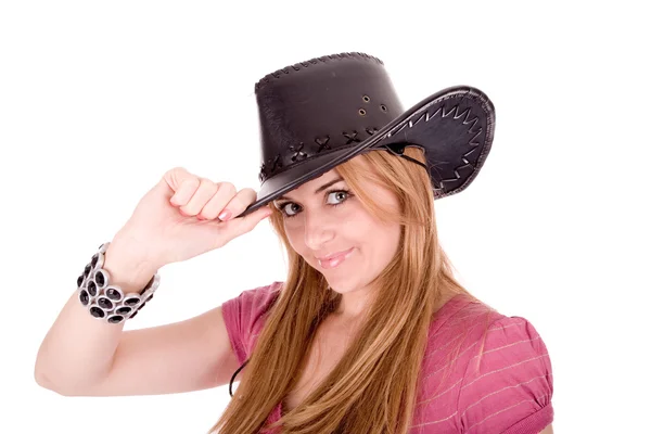 Cowgirl portret — Stockfoto