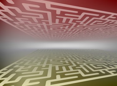 Maze horizon; clipart